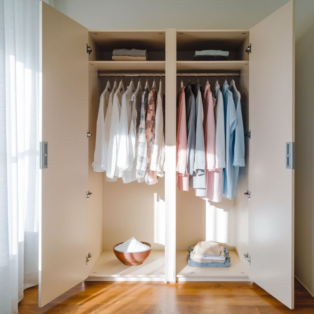 Czysta szafa drewniana