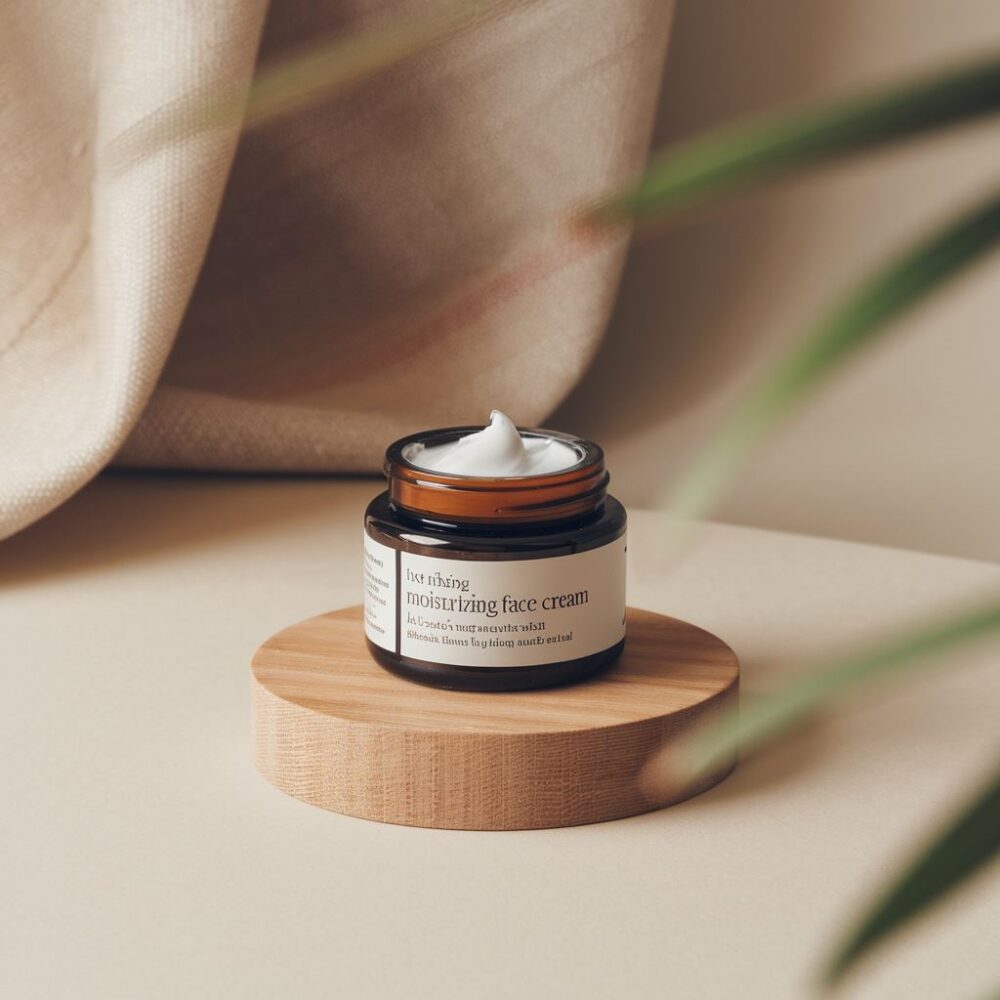 Kobieta nakłada krem nawilżający