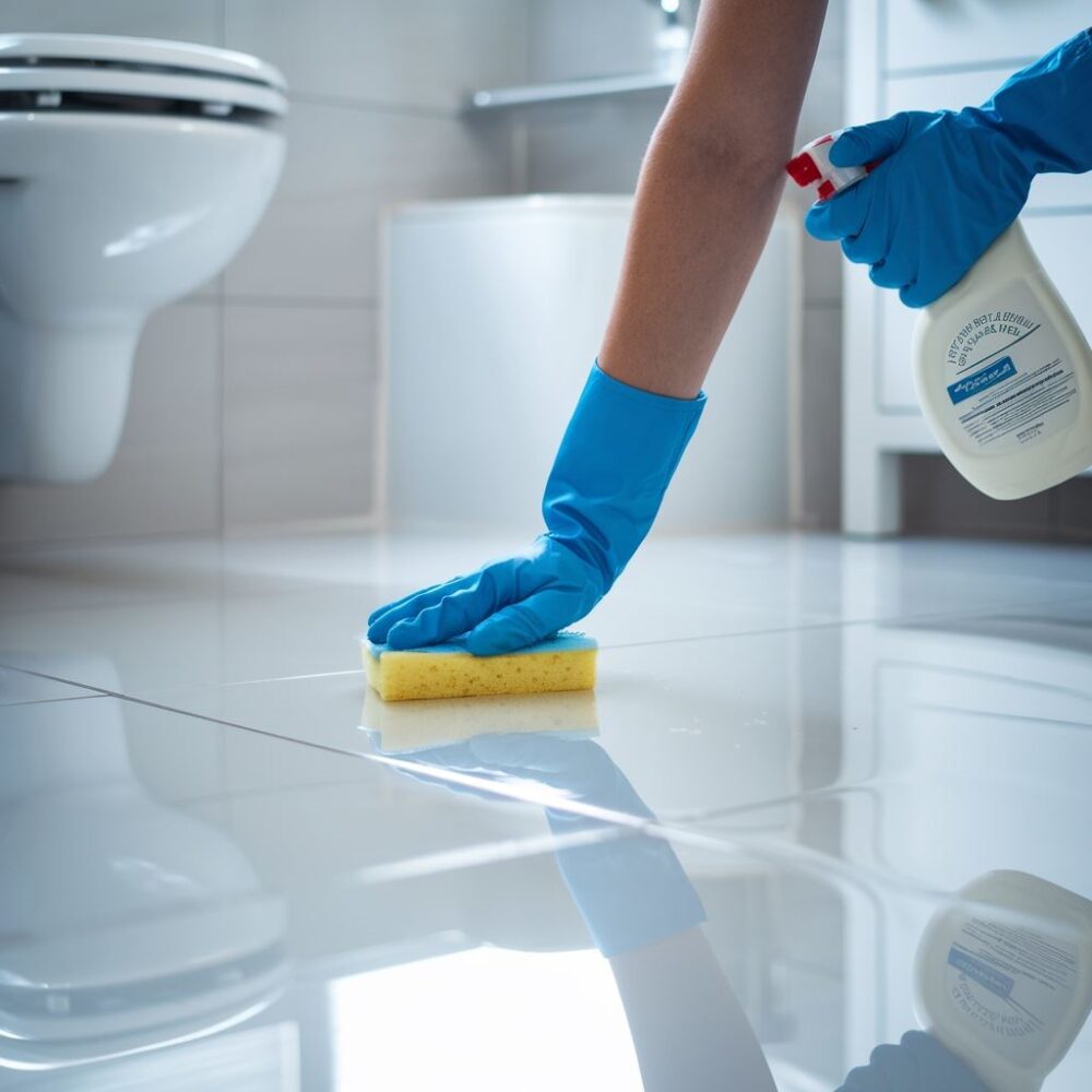 błyszczące płytki w łazience