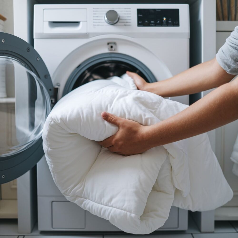 czysta kołdra po praniu