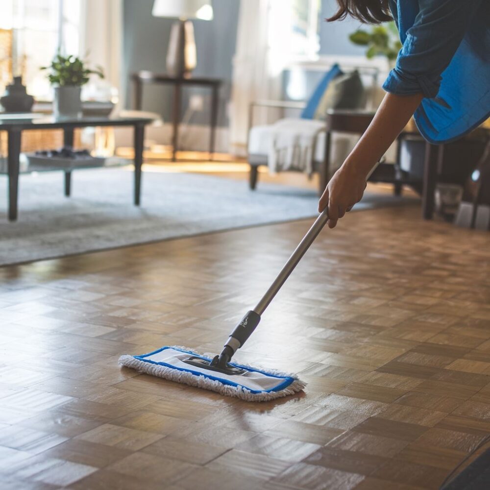 czysty drewniany parkiet