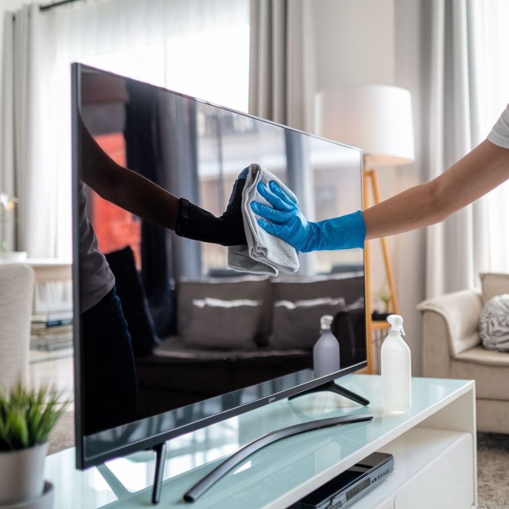 czysty ekran telewizora