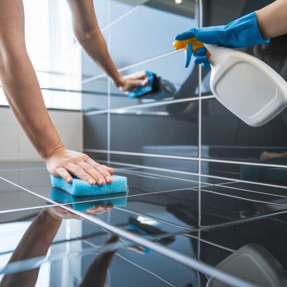 czyszczenie płytek łazienkowych