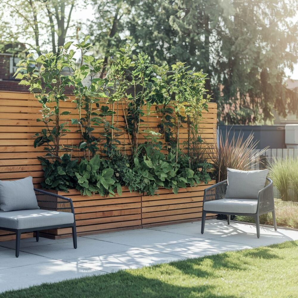 drewniane przegrody na tarasie