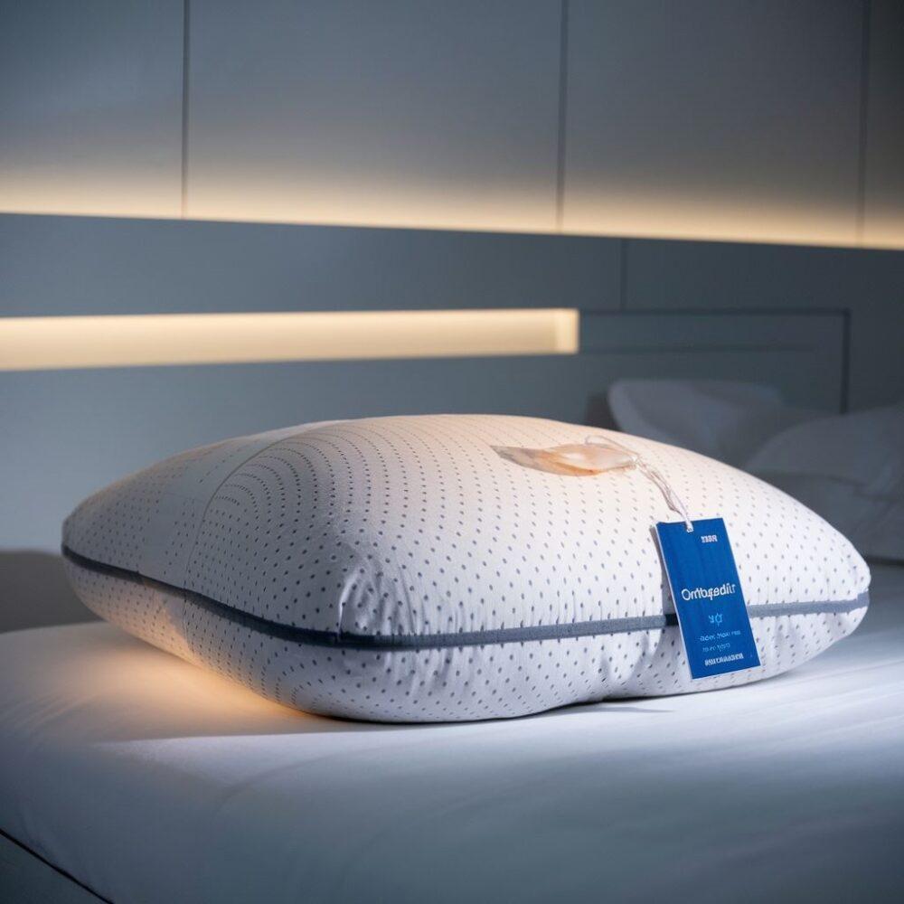 ergonomiczna poduszka na białym tle