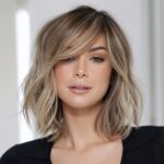 fryzura do pociągłej twarzy