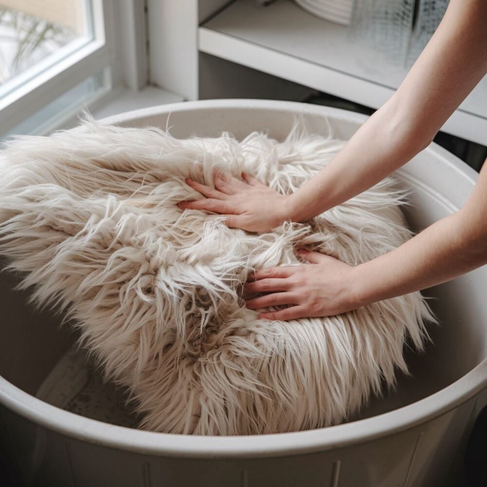 miękki futrzany dywan