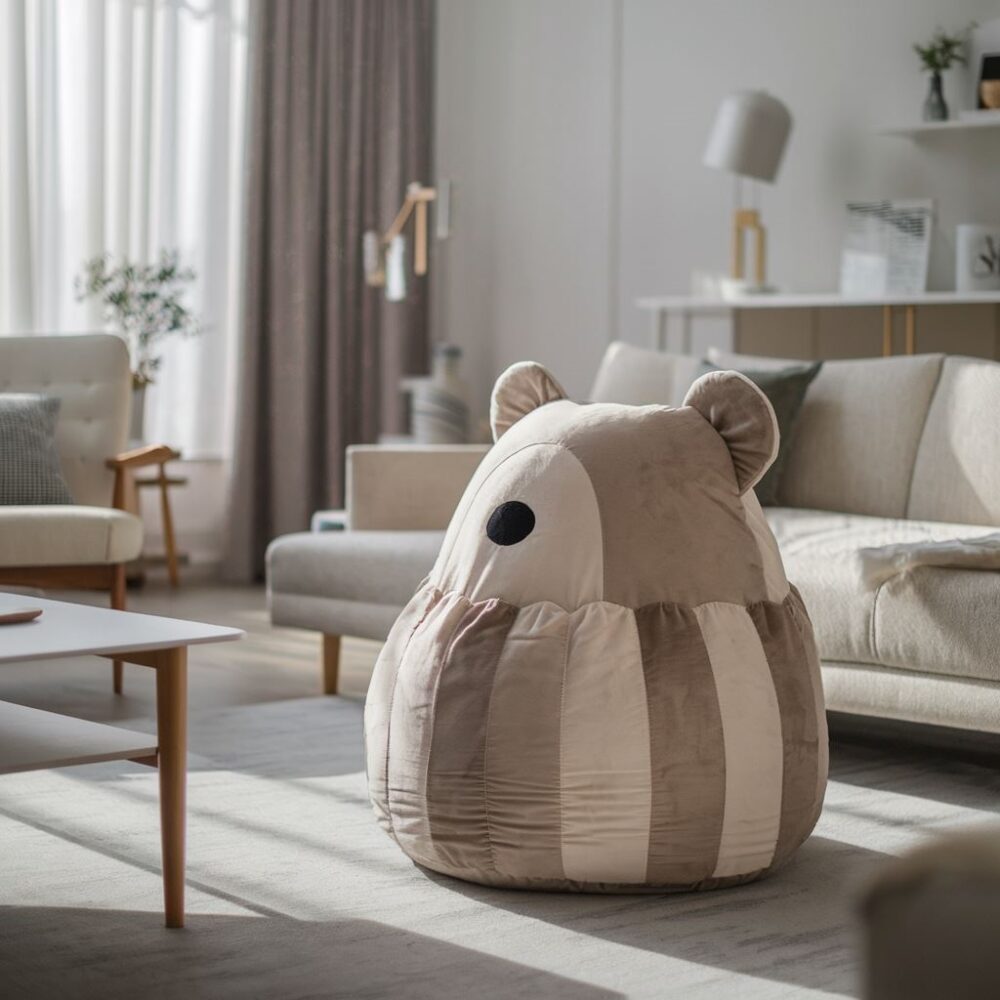 nowoczesna pufa dziecięca