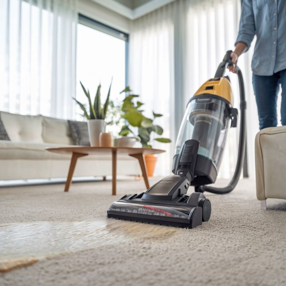 odkurzacz piorący na dywanie