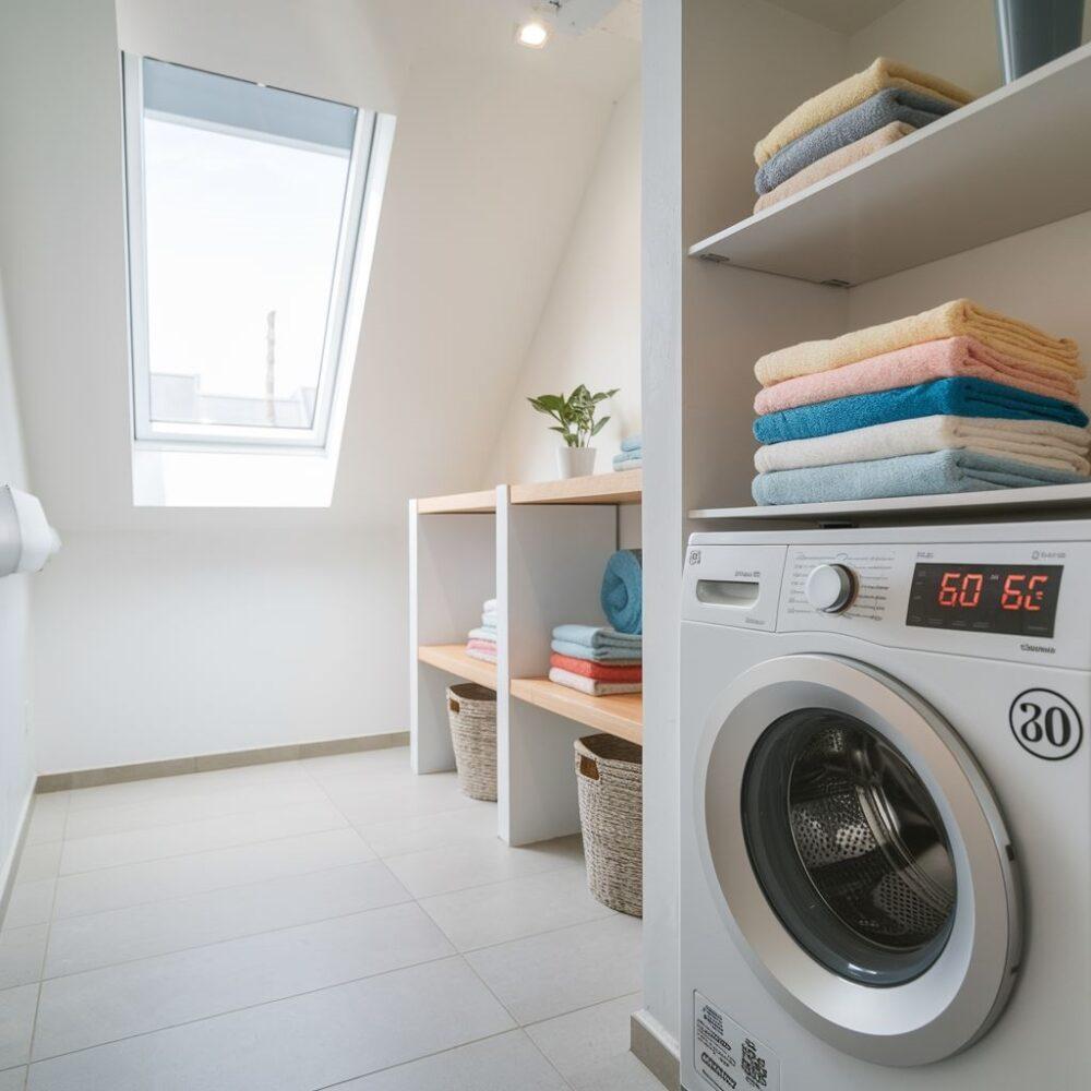 pralka z ręcznikami