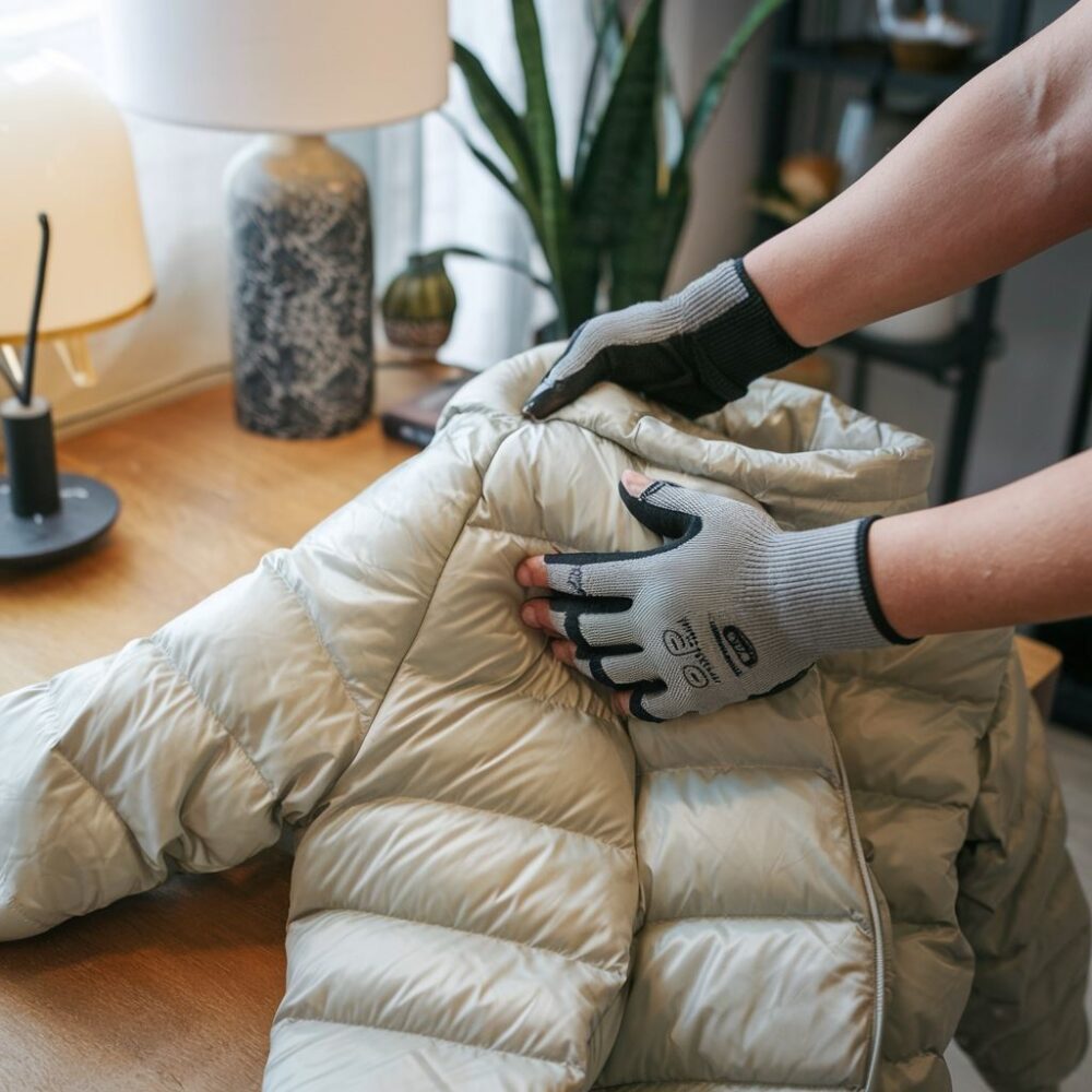 pranie i suszenie kurtki