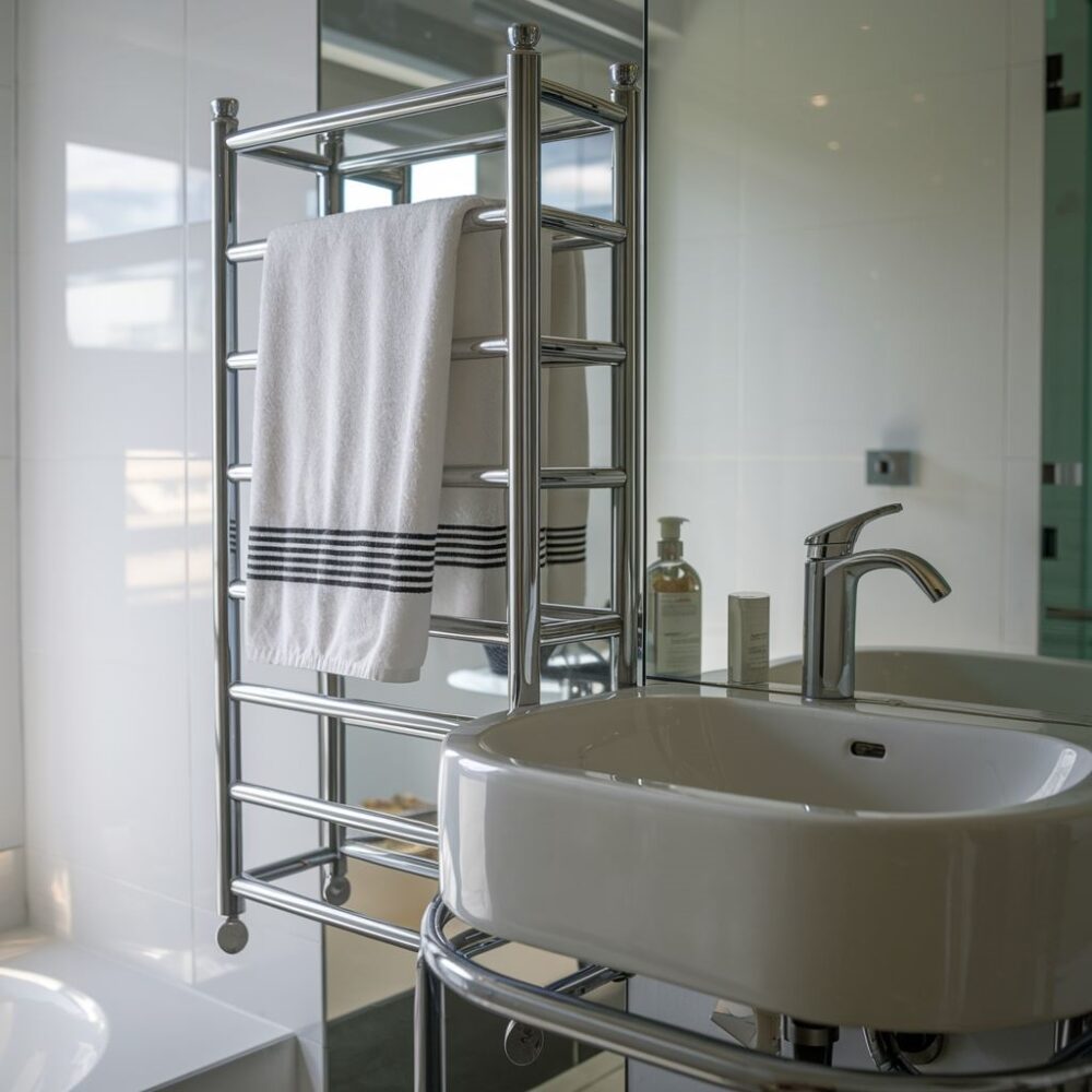 ręcznik przy umywalce