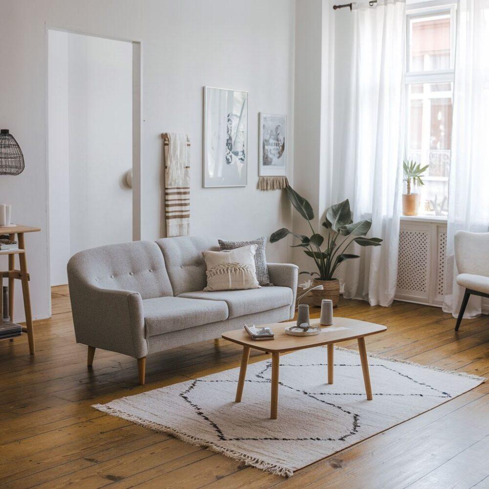 stylowy dywan w salonie